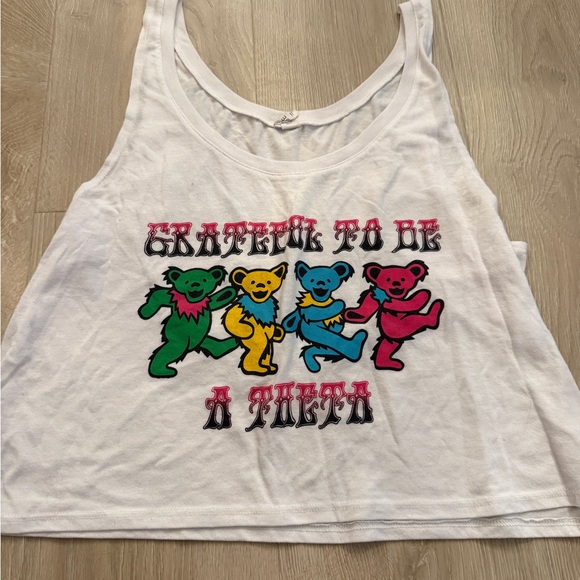 Kappa Alpha Theta Colorful Bear Crop Top - Picture 1 of 1